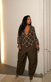 Olive Tailored Trousers