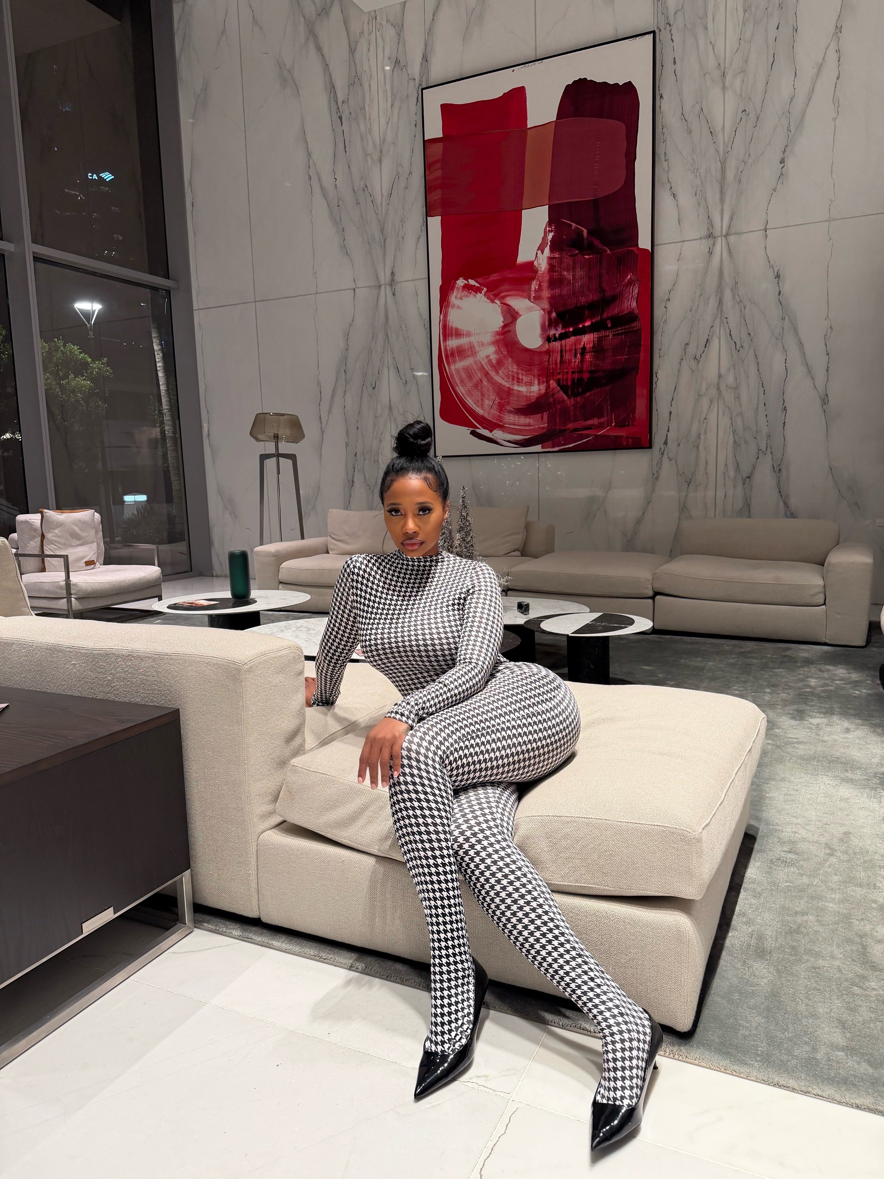 Houndstooth Jumpsuit (Final Restock)