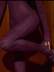 Maroon Croc Jumpsuit