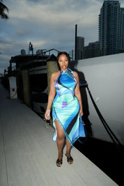 Blue Calypso Skirt Set