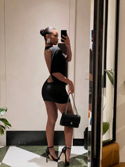 Backless Behavior T-shirt Dress