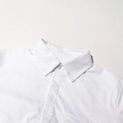 White Collar Crop Top