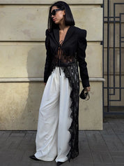 Lace Embroidered Blazer