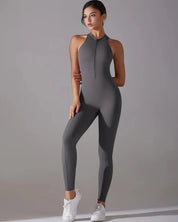 Racerback Zip Up Jumpsuit