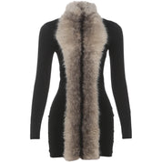 Faux Fur Mini Dress