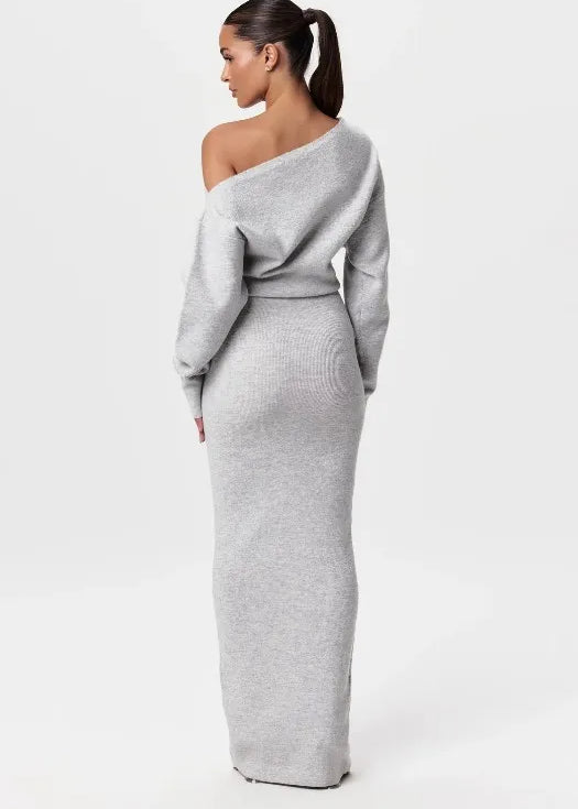 Slouched Off Shoulder Maxi Dress