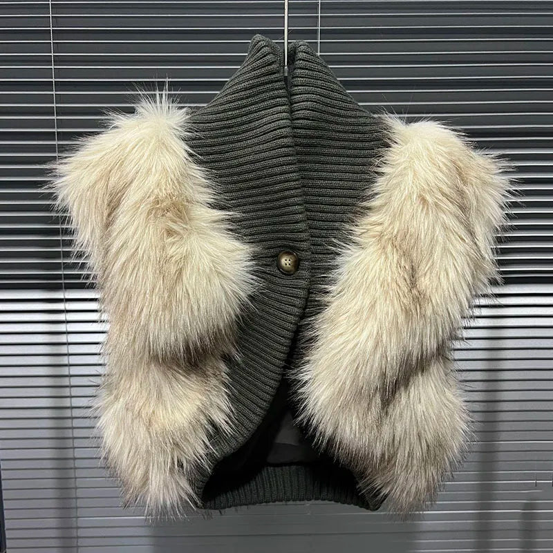 Fur Appliqué Vest