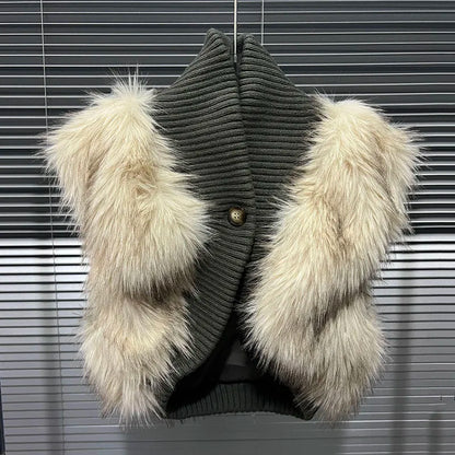 Fur Appliqué Vest