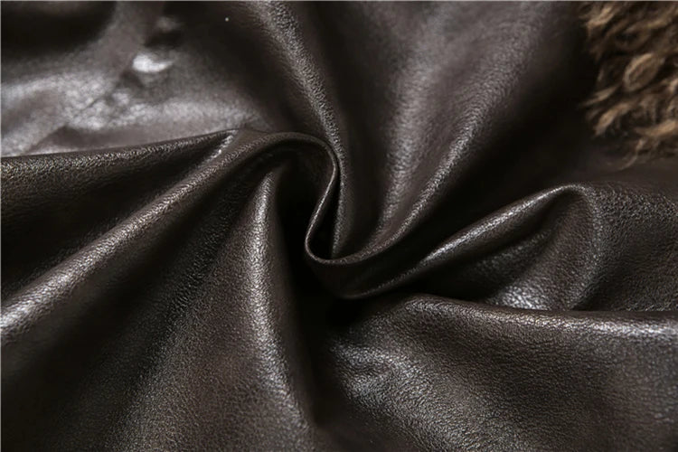 Furry Faux Leather Jacket