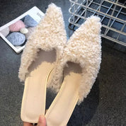 Plush Faux Fur Mules