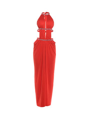 Coral Beach Cut Out Maxi Dress