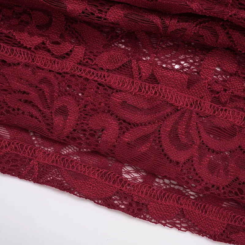 Barely There Lace Panel Skirt Set