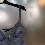 Denim Bustier Top