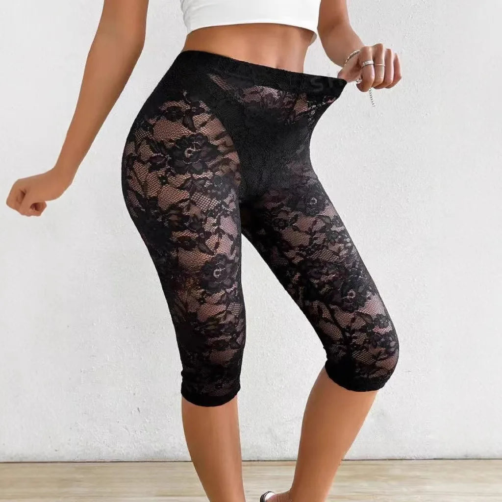Black Lace Leggings
