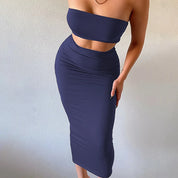 Tube Top Midi Skirt Set