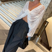 Lace Wrap Top