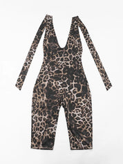 Leopard Print Capri Jumpsuit