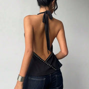 Cow Neck Halter top