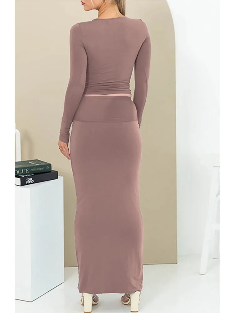 2 Piece Maxi Skirt Set