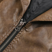 Khaki Faux Leather Jacket