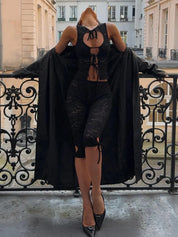 Lace Me Up Cut Out Capri Set
