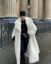 Plush Faux Fur Maxi Coat