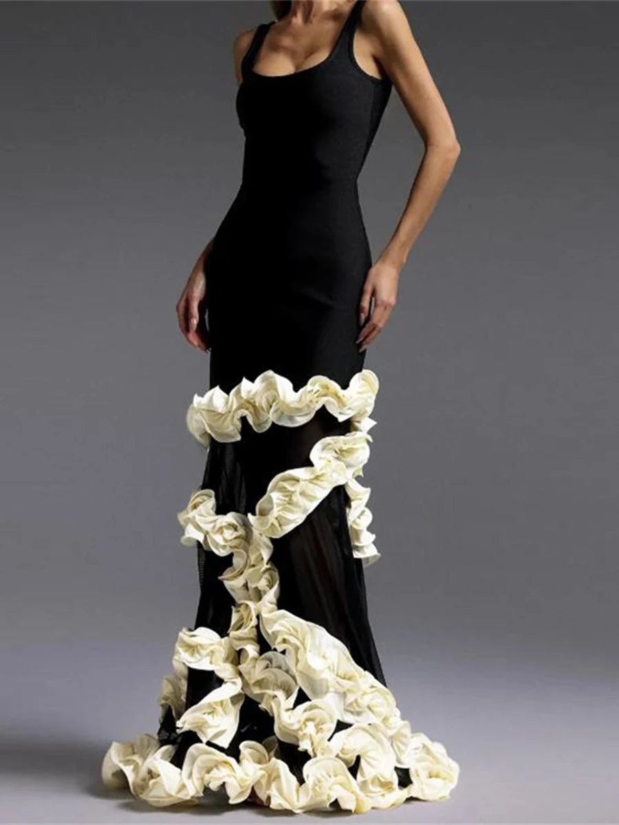 Contrast Mermaid Dress