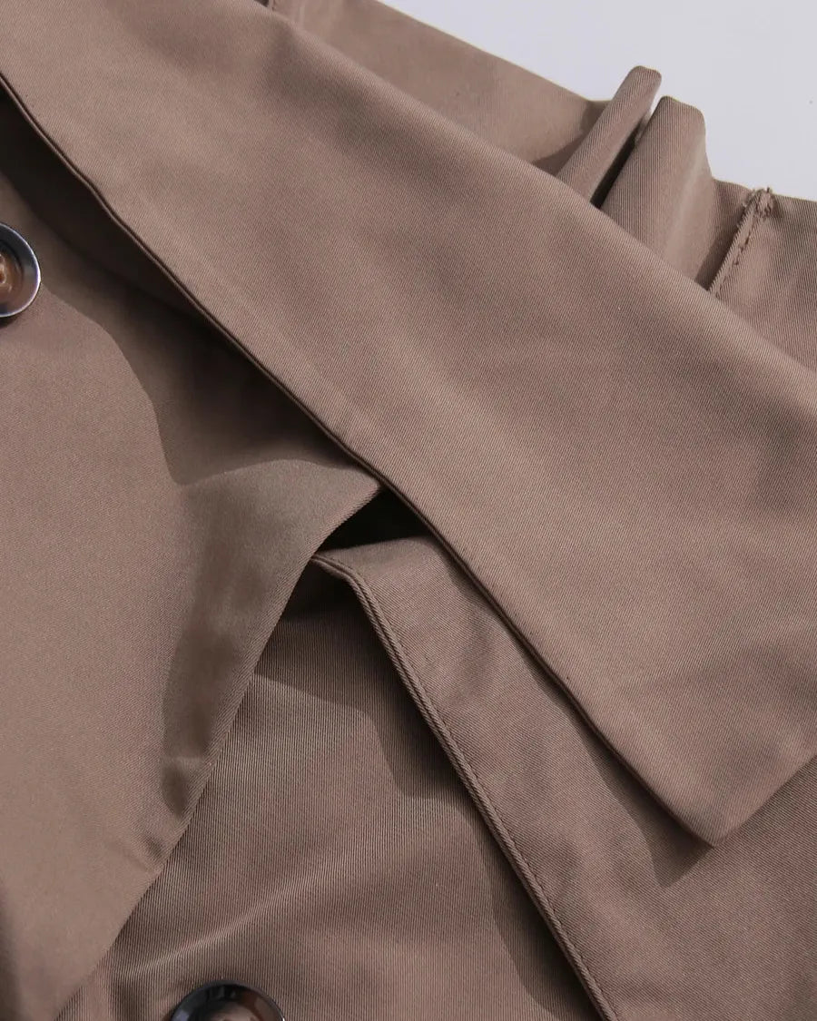 Khaki Trench Jumpsuit