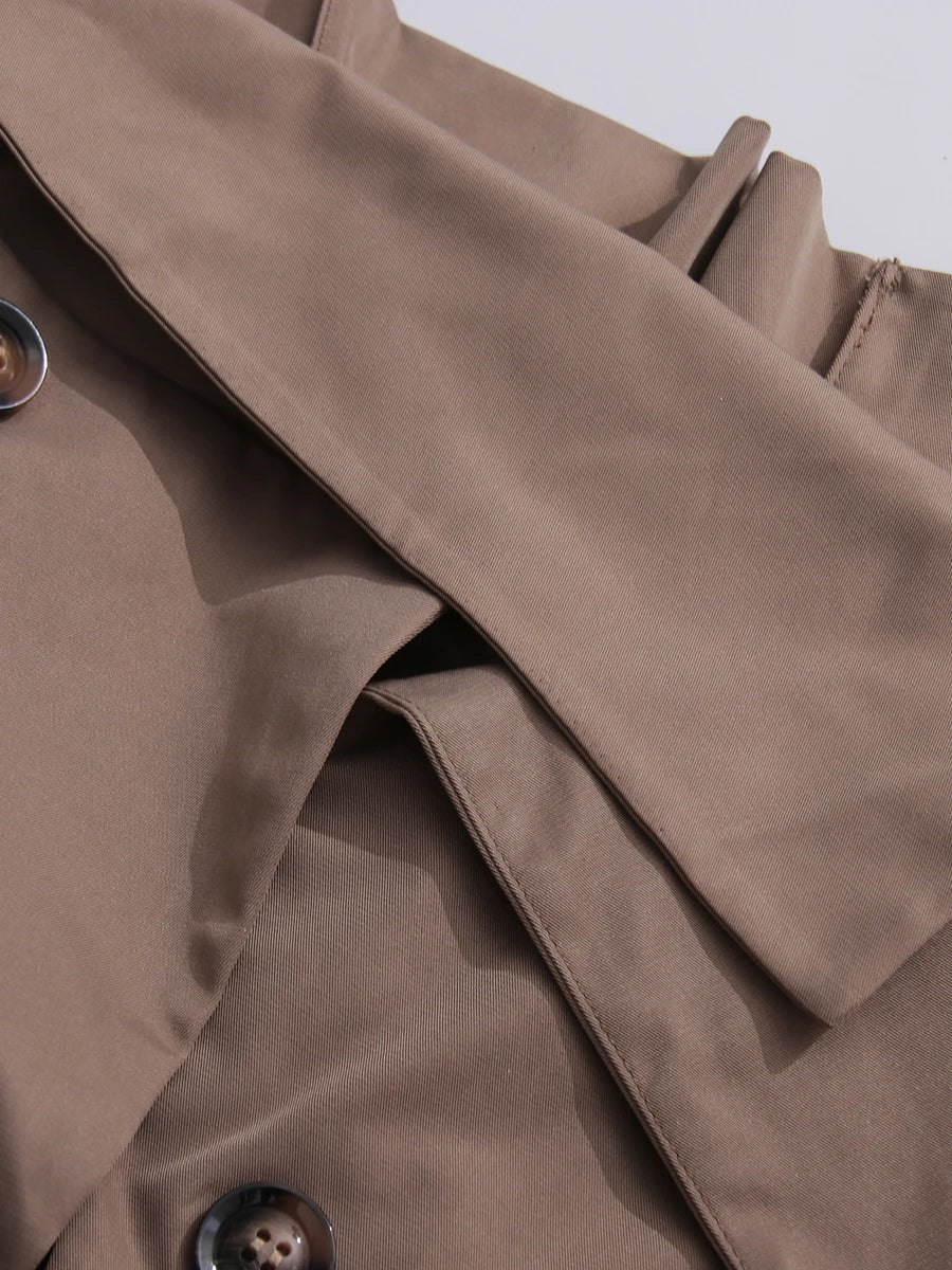 Khaki Trench Jumpsuit