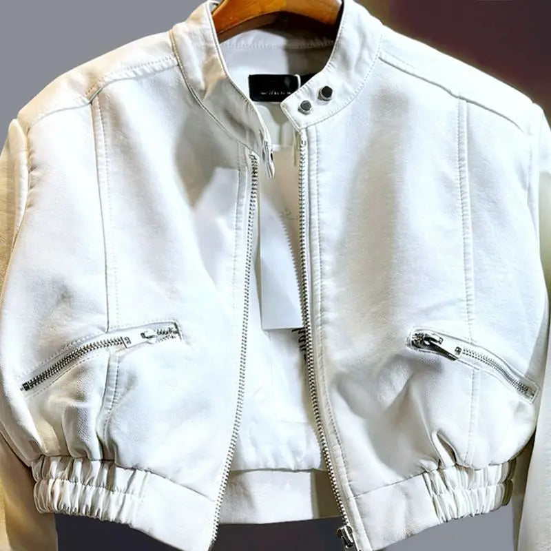 Cropped Motorcycle Jacket