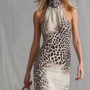 Leopard Fringe Maxi Dress