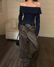 Denim Off Shoulder Top