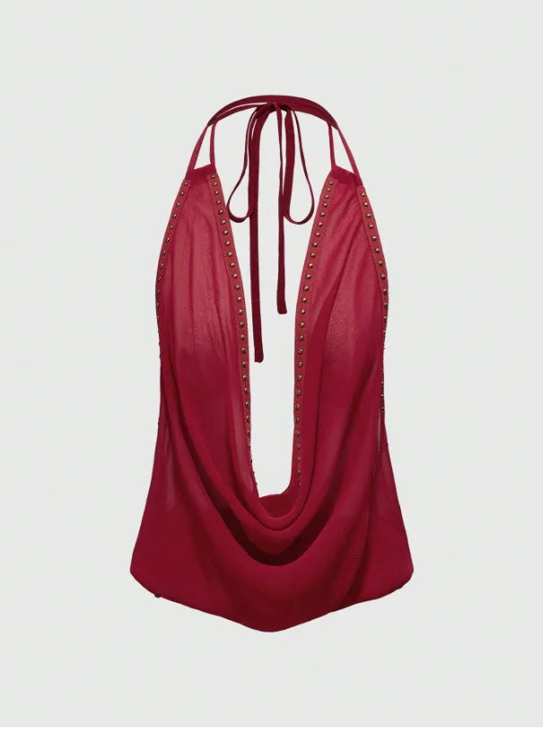 Cow Neck Halter top