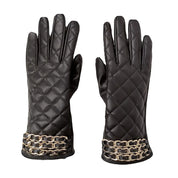 Quilted Faux Leather Gloves