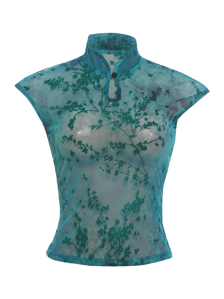 Blossom Mesh Top