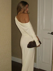Butter Yellow Off Shoulder Maxi Dress