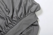 Charcoal Draped Mini Skirt Set