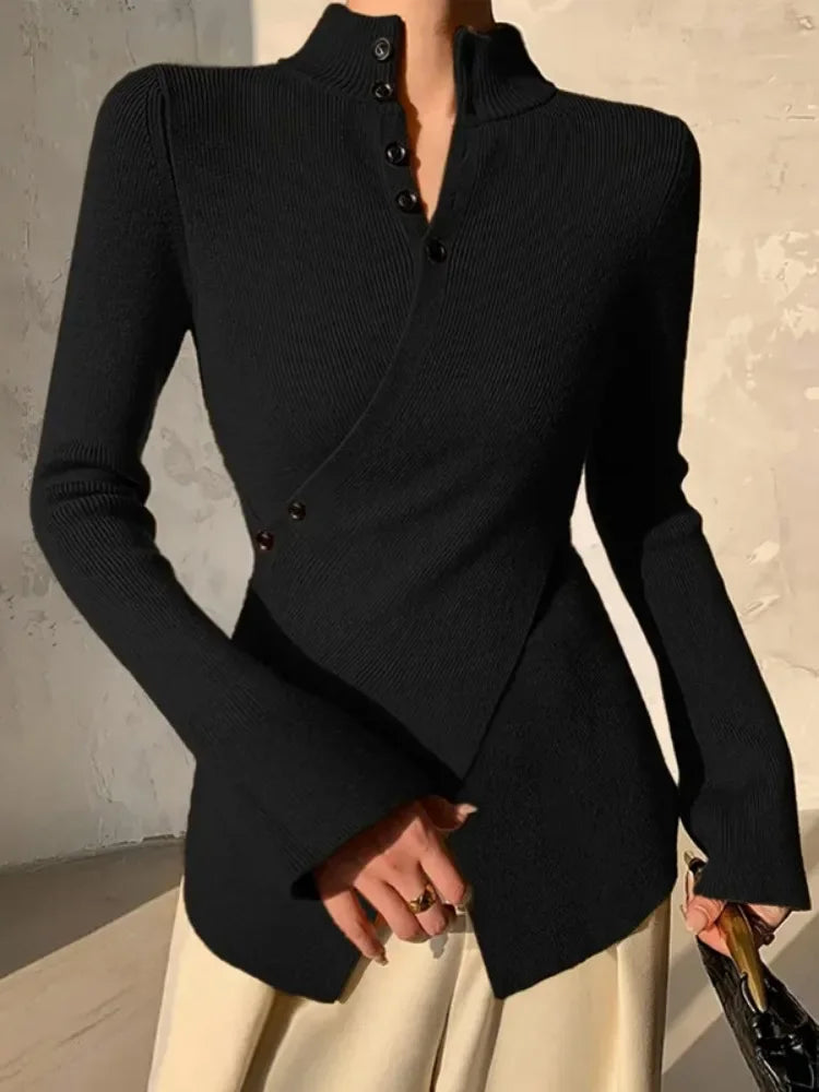 Knitted Wrap Sweater