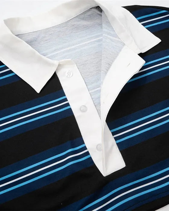 Navy Stripe Rugby Top