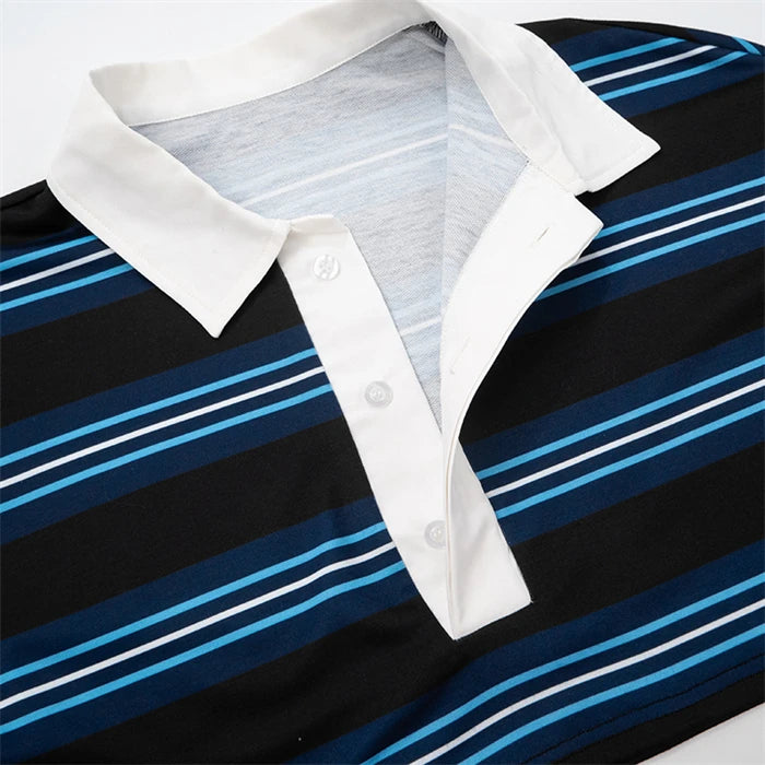 Navy Stripe Rugby Top