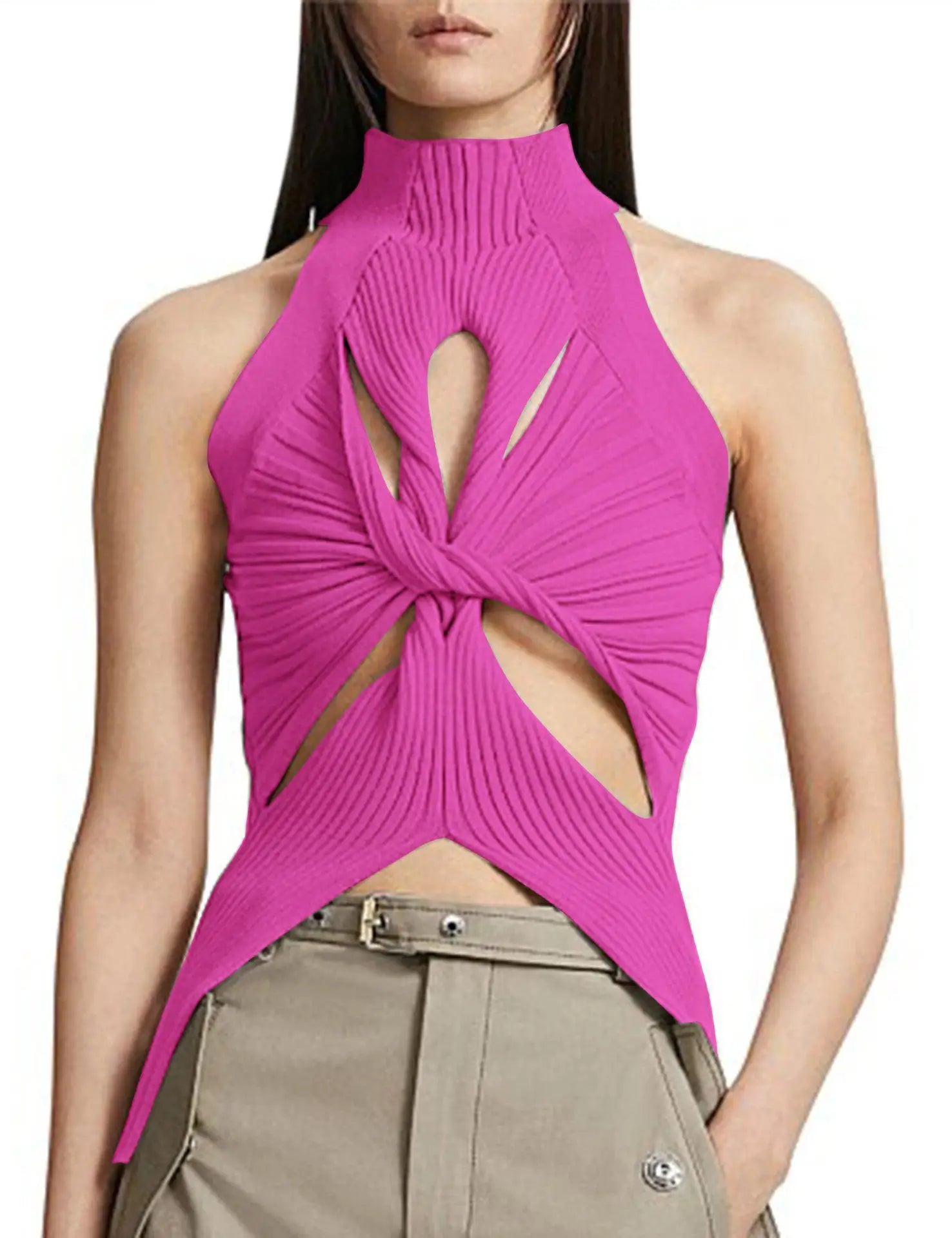 Cut Out Knitted Top