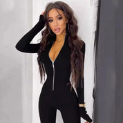 Black Zip Jumpsuit