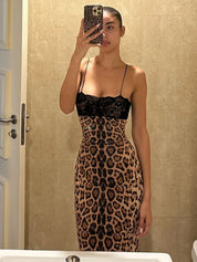 Sequined Leopard Maxi Dress