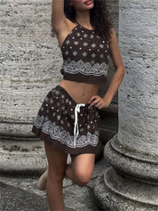 Vintage Bandana Skirt Set