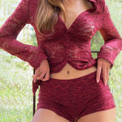 Lace Shorts Set