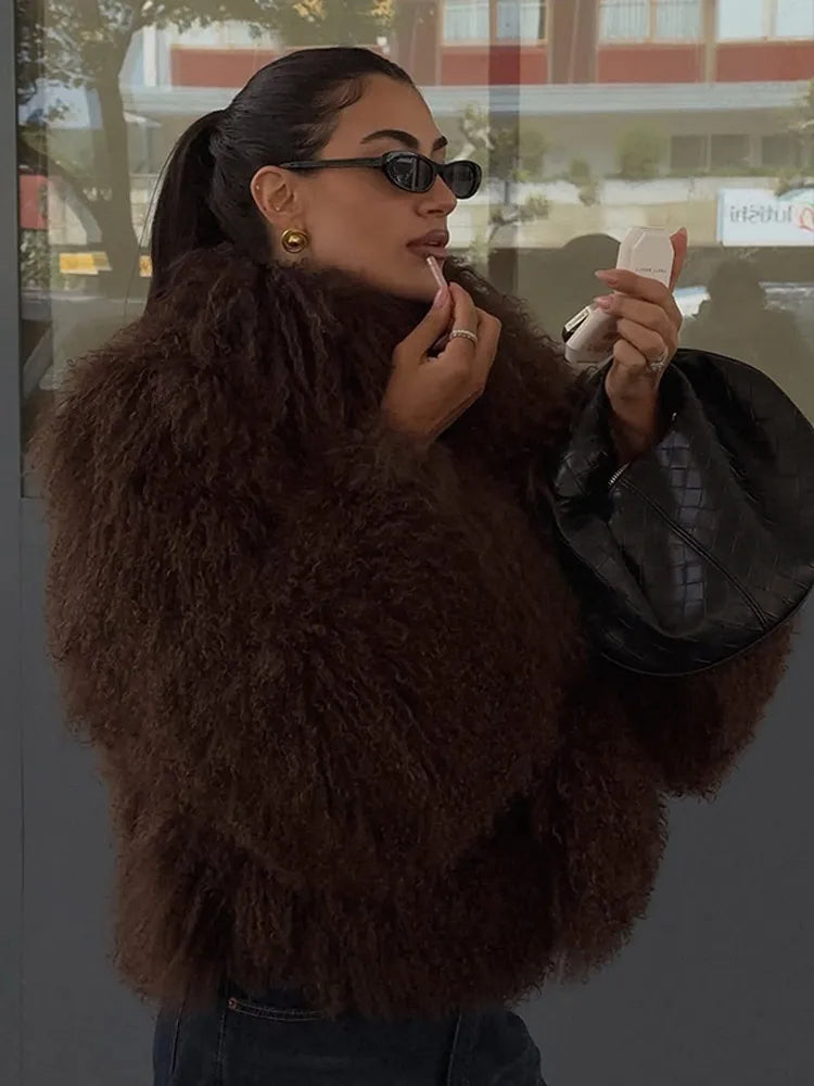 Fluffy Faux Fur Coat