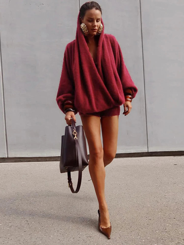Rouge Deep V-neck Sweater