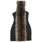 Faux Fur Mini Halter Dress