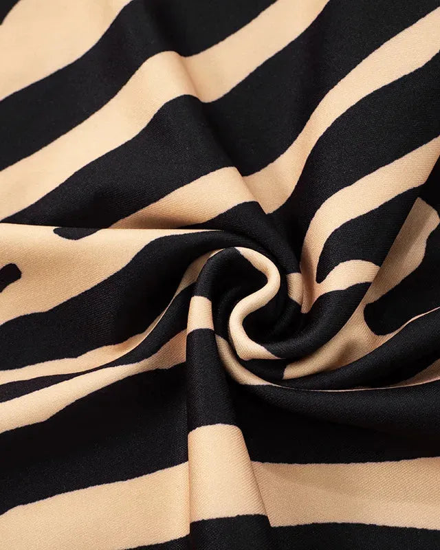 Zebra Striped Tube Dress