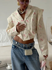 Floral Cropped Jacket